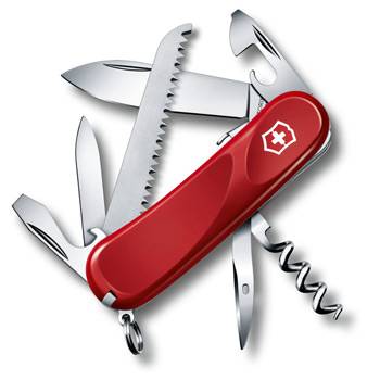 Нож Victorinox 2.3813.SE Evolution S13 (85мм, 14 функций, с фиксатором лезвия, красный)